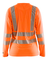 Blåkläder 3485 Dame High Vis T-shirt lang ærme nærbillede med logo