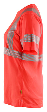 Blåkläder 3502 Dame High Vis T-shirt nærbillede med tryk