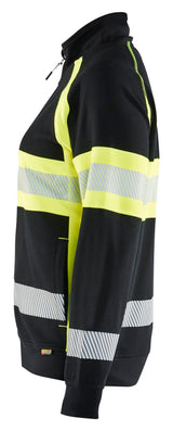 Blåkläder 3505 Dame High Vis Sweatshirt produktfoto med tryk