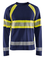 Blåkläder 3510 High Vis T-shirt lang ærme med tryk eller logo – arbejdstøj og firmatøj