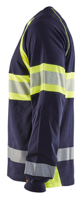Blåkläder 3510 High Vis T-shirt lang ærme detalje til broderi