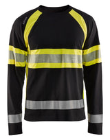 Blåkläder 3510 High Vis T-shirt lang ærme detalje med firmalogo