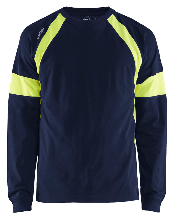 Blåkläder 3520 T-shirt lang ærme med tryk eller logo – arbejdstøj og firmatøj