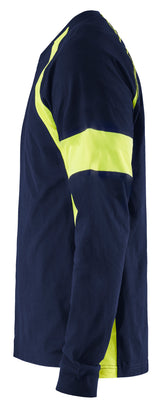 Blåkläder 3520 T-shirt lang ærme produktfoto med tryk