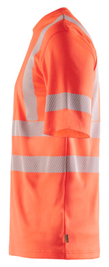 Blåkläder 3522 High vis T-shirt nærbillede med tryk