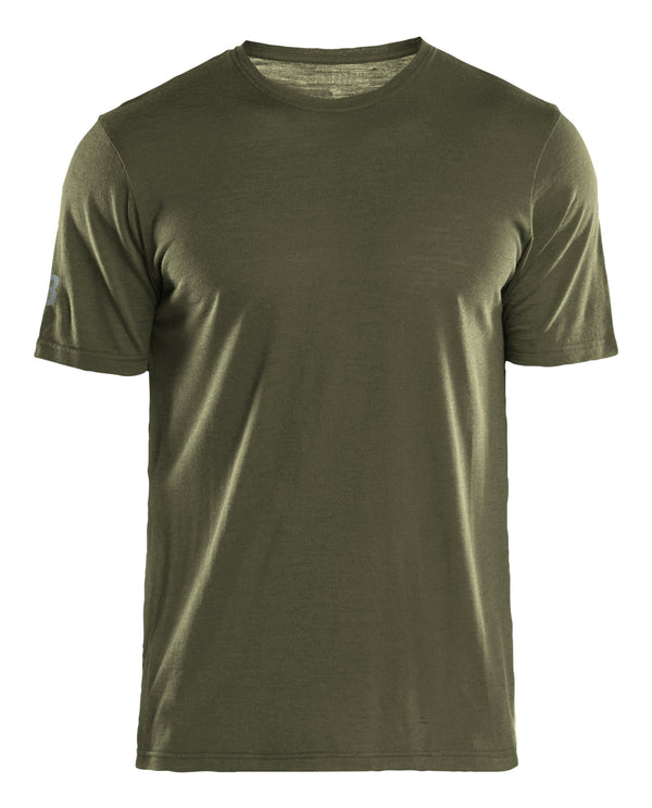 Blåkläder 3536 T-shirt Merinould med tryk eller logo – arbejdstøj og firmatøj