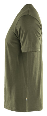 Blåkläder 3536 T-shirt Merinould produktfoto med tryk