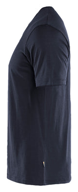 Blåkläder 3536 T-shirt Merinould produktbillede med tryk