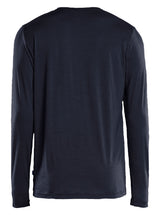 Blåkläder 3538 T-shirt Merinould lang ærme nærbillede med logo