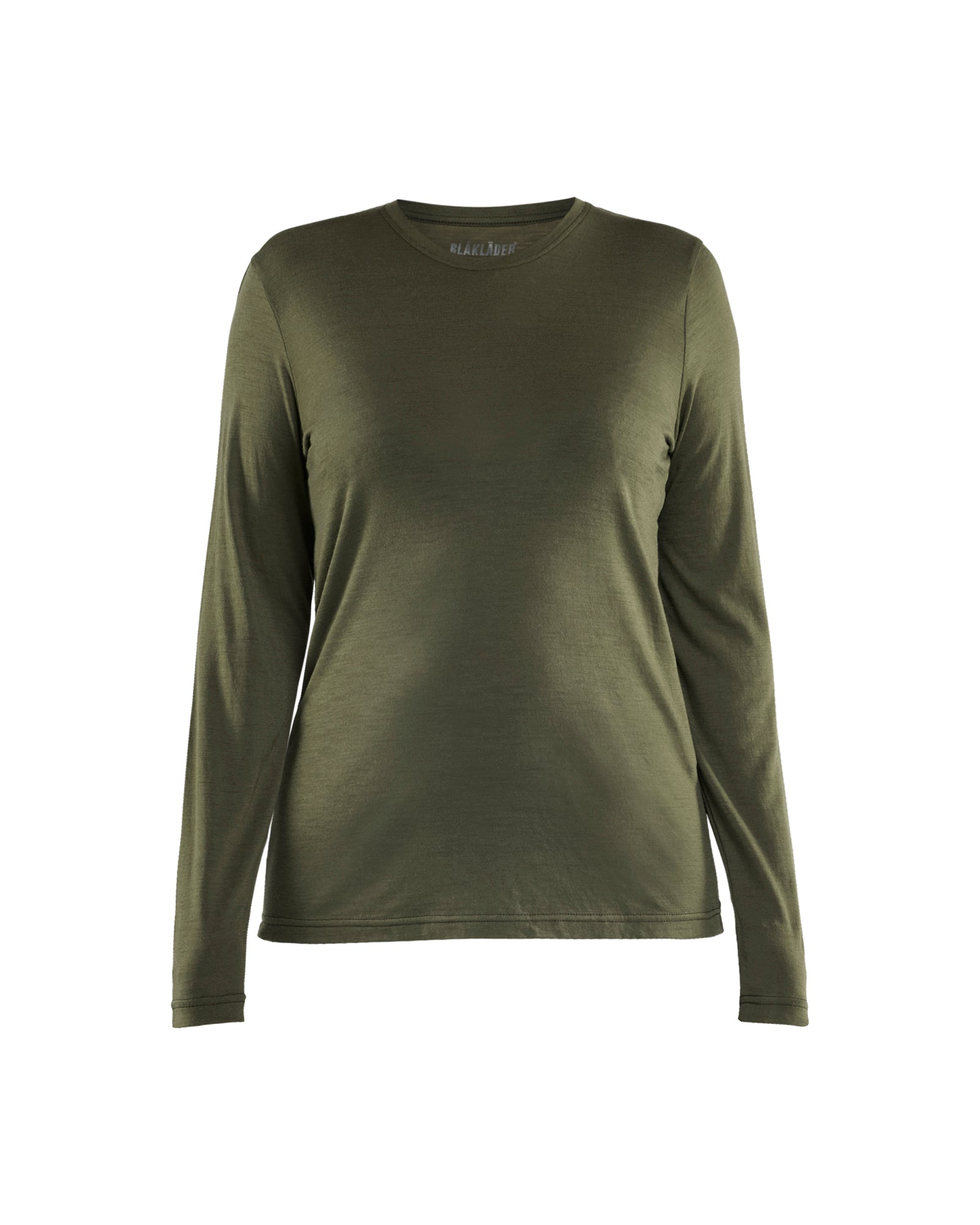 Blåkläder 3539 Dame T-shirt Merinould lang ærme, Skovgrøn