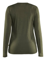 Blåkläder 3539 Dame T-shirt Merinould lang ærme produktbillede med logo