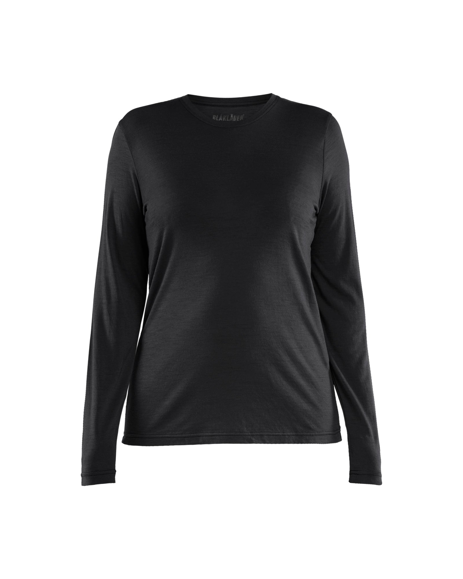 Blåkläder 3539 Dame T-shirt Merinould lang ærme, Sort