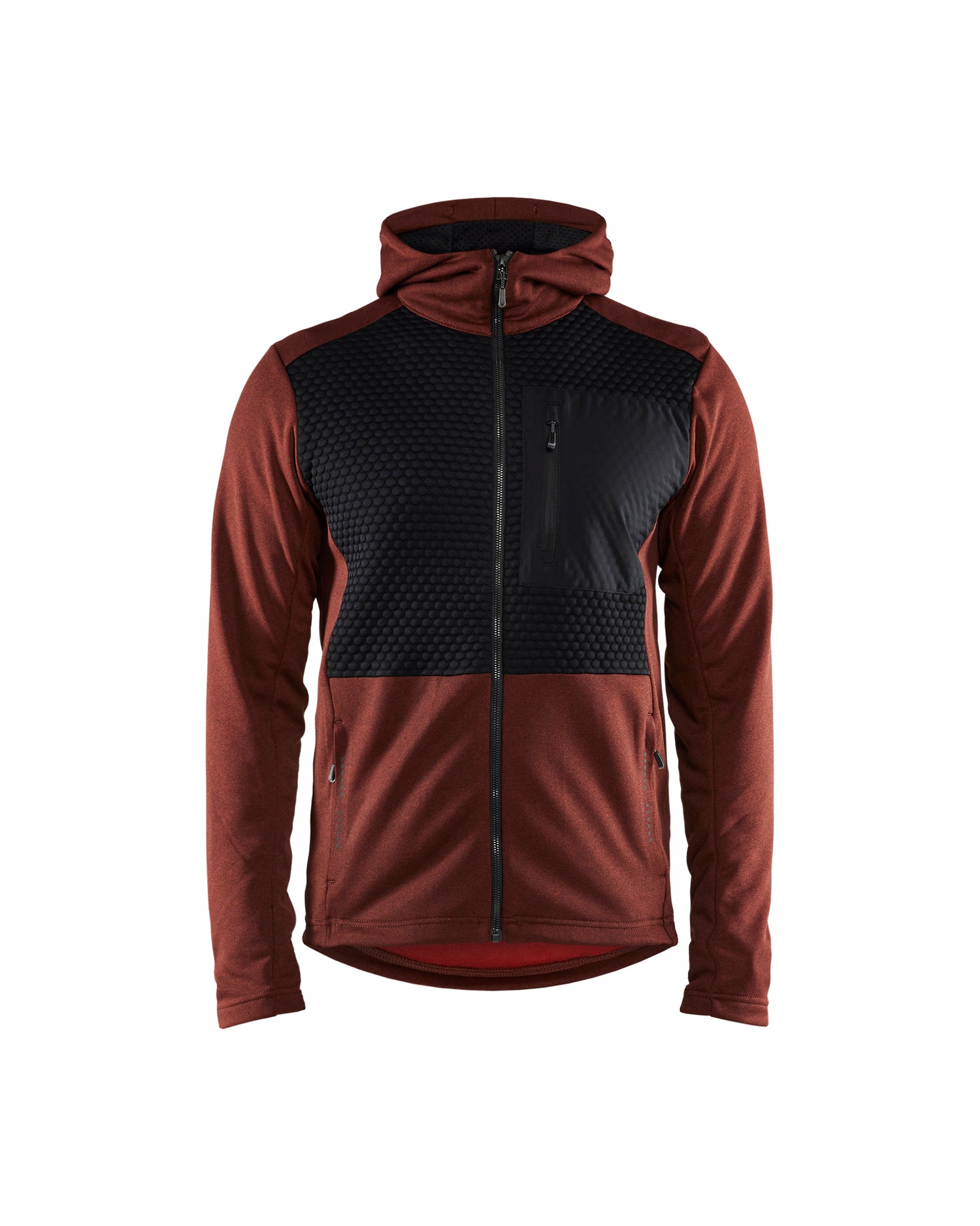 Blåkläder 3540 Hættetrøje Full Zip, Brændt Rød/Sort