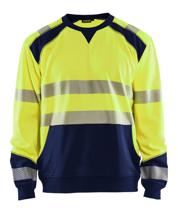 Blåkläder 3541 High Vis Sweatshirt med tryk eller logo – arbejdstøj og firmatøj