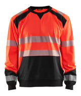 Blåkläder 3541 High Vis Sweatshirt detalje med firmalogo