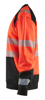 Blåkläder 3541 High Vis Sweatshirt nærbillede med tryk