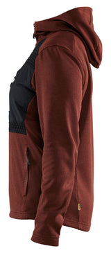 Blåkläder 3542 Dame Hættetrøje full zip nærbillede med tryk