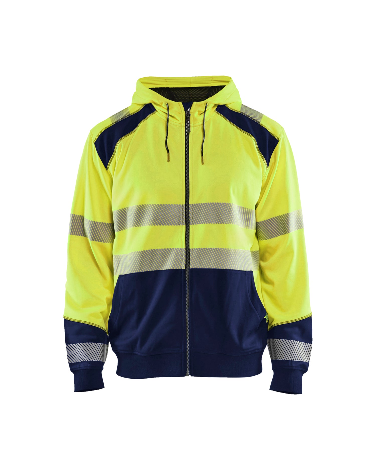 Blåkläder 3546 High vis hættetrøje, High Vis Gul/Marineblå