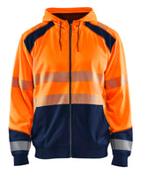 Blåkläder 3546 High vis hættetrøje detalje med firmalogo