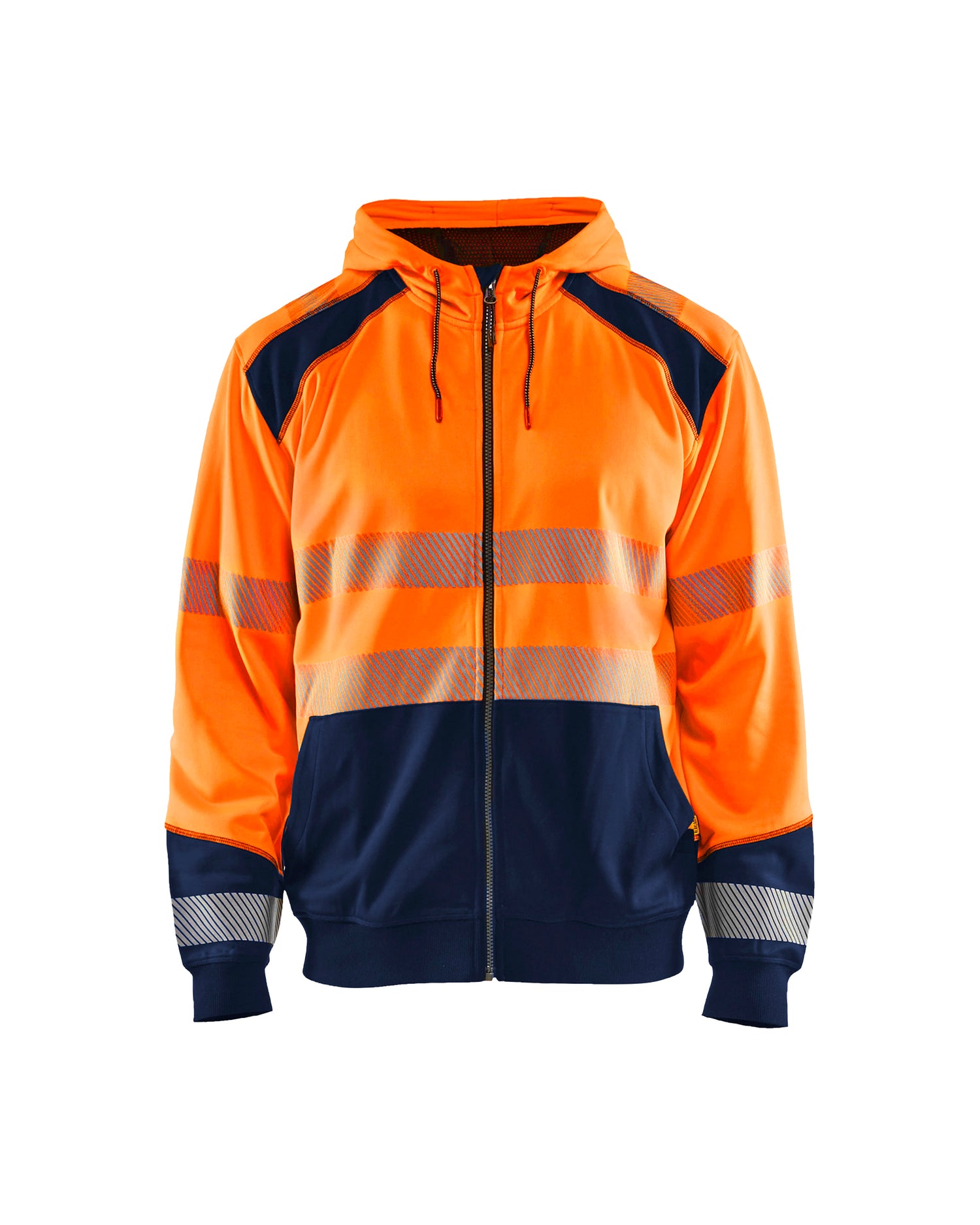 Blåkläder 3546 High vis hættetrøje, High Vis Orange/Marineblå