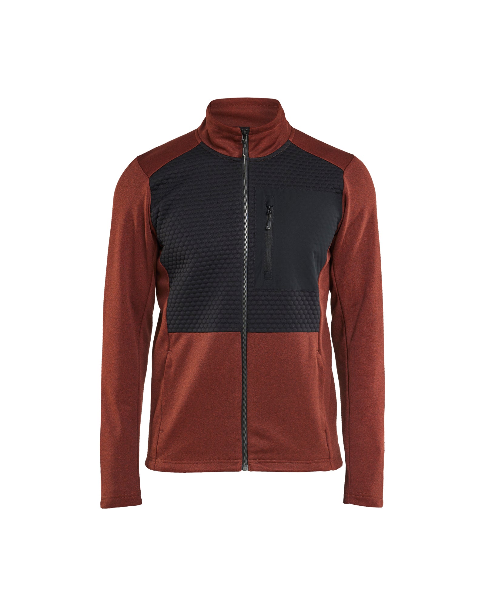 Blåkläder 3548 Sweatshirt Full zip, Brændt Rød/Sort
