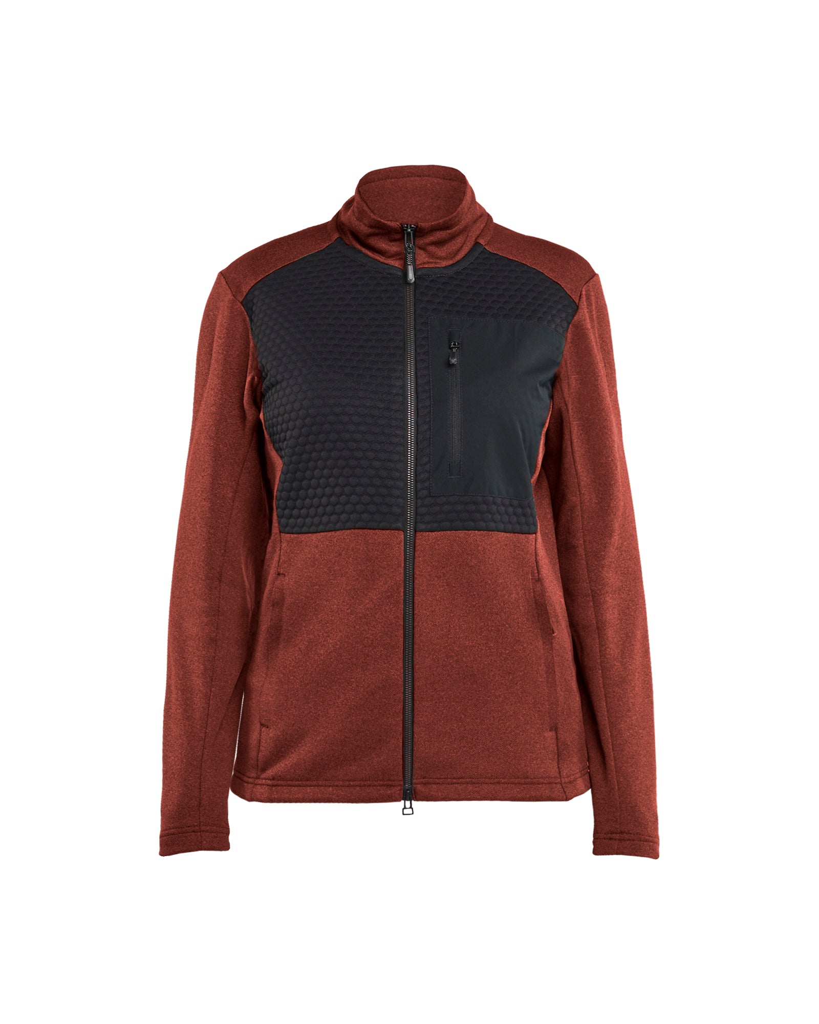 Blåkläder 3549 Dame Sweatshirt Full Zip, Brændt Rød/Sort