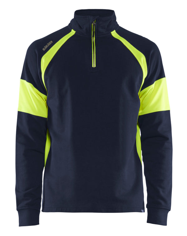 Blåkläder 3550 Sweatshirt Half Zip med tryk eller logo – arbejdstøj og firmatøj