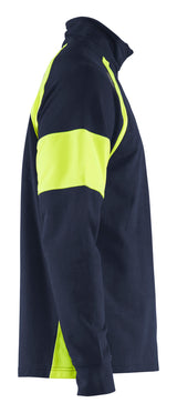 Blåkläder 3550 Sweatshirt Half Zip detalje til broderi