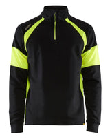Blåkläder 3550 Sweatshirt Half Zip materiale med firmalogo