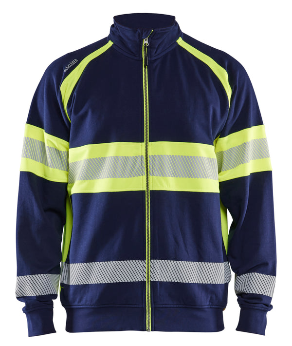 Blåkläder 3551 High vis sweatshirt med tryk eller logo – arbejdstøj og firmatøj