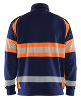 Blåkläder 3551 High vis sweatshirt nærbillede med logo