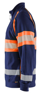 Blåkläder 3551 High vis sweatshirt produktbillede med tryk