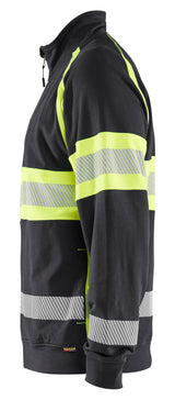 Blåkläder 3551 High vis sweatshirt nærbillede med tryk