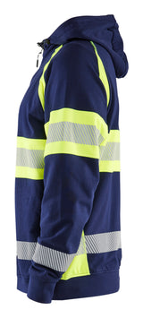 Blåkläder 3552 High vis hættetrøje produktfoto med tryk