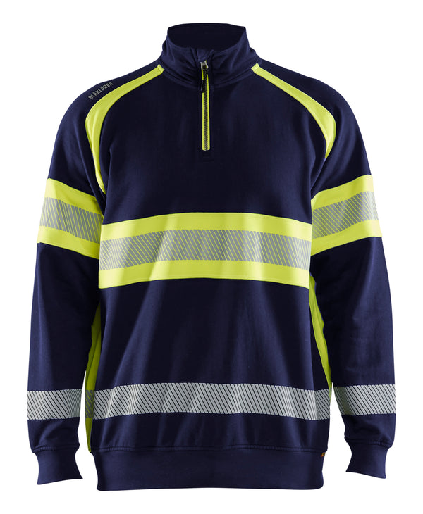 Blåkläder 3553 High vis Sweatshirt med tryk eller logo – arbejdstøj og firmatøj