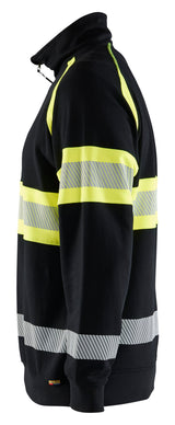 Blåkläder 3553 High vis Sweatshirt nærbillede med tryk