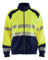Blåkläder 3558 High Vis Sweatshirt full zip med tryk eller logo – arbejdstøj og firmatøj