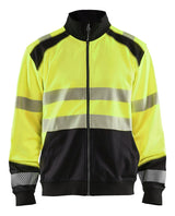 Blåkläder 3558 High Vis Sweatshirt full zip materiale med firmalogo