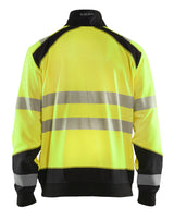 Blåkläder 3558 High Vis Sweatshirt full zip nærbillede med logo