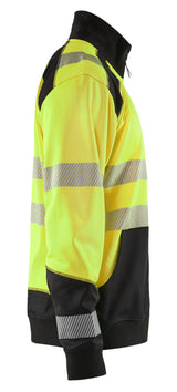 Blåkläder 3558 High Vis Sweatshirt full zip produktfoto til broderi