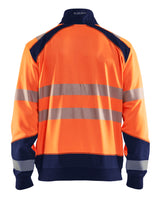 Blåkläder 3558 High Vis Sweatshirt full zip materiale med logo