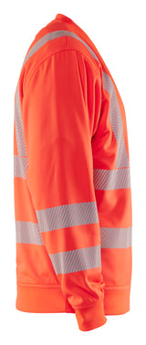 Blåkläder 3562 High vis Sweatshirt nærbillede med tryk