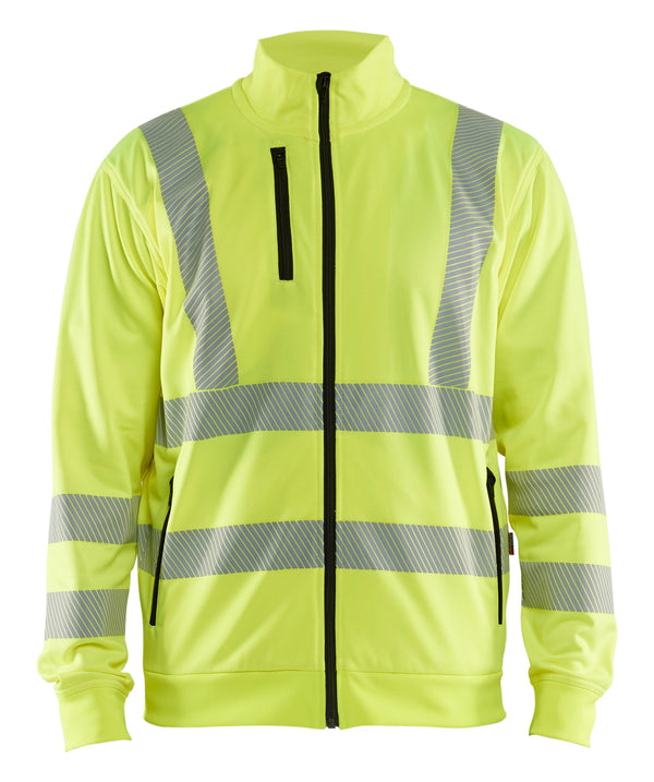 Blåkläder 3563 High vis Sweatshirt Full zip med tryk eller logo – arbejdstøj og firmatøj