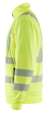 Blåkläder 3563 High vis Sweatshirt Full zip produktfoto med tryk