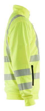 Blåkläder 3563 High vis Sweatshirt Full zip detalje til broderi