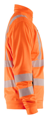 Blåkläder 3563 High vis Sweatshirt Full zip produktfoto til broderi