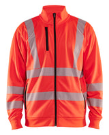Blåkläder 3563 High vis Sweatshirt Full zip detalje med firmalogo