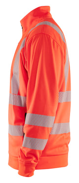 Blåkläder 3563 High vis Sweatshirt Full zip nærbillede med tryk