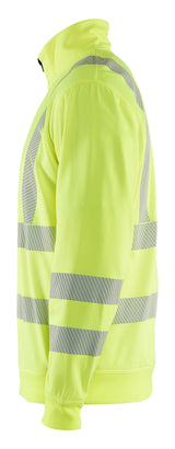 Blåkläder 3564 High vis Sweatshirt Half zip produktfoto med tryk