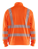 Blåkläder 3564 High vis Sweatshirt Half zip nærbillede med logo